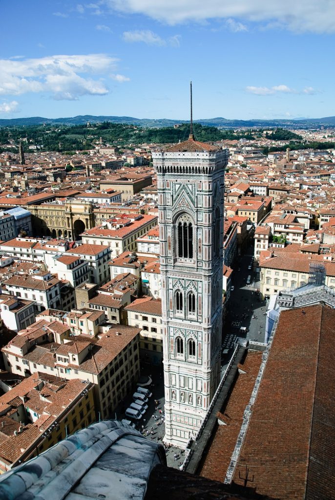 Florencja - widok na Campanille z kopuły katedry