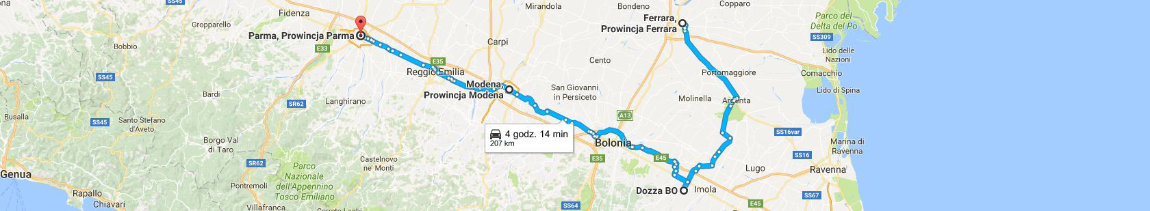 Trasa Ferrara - Parma