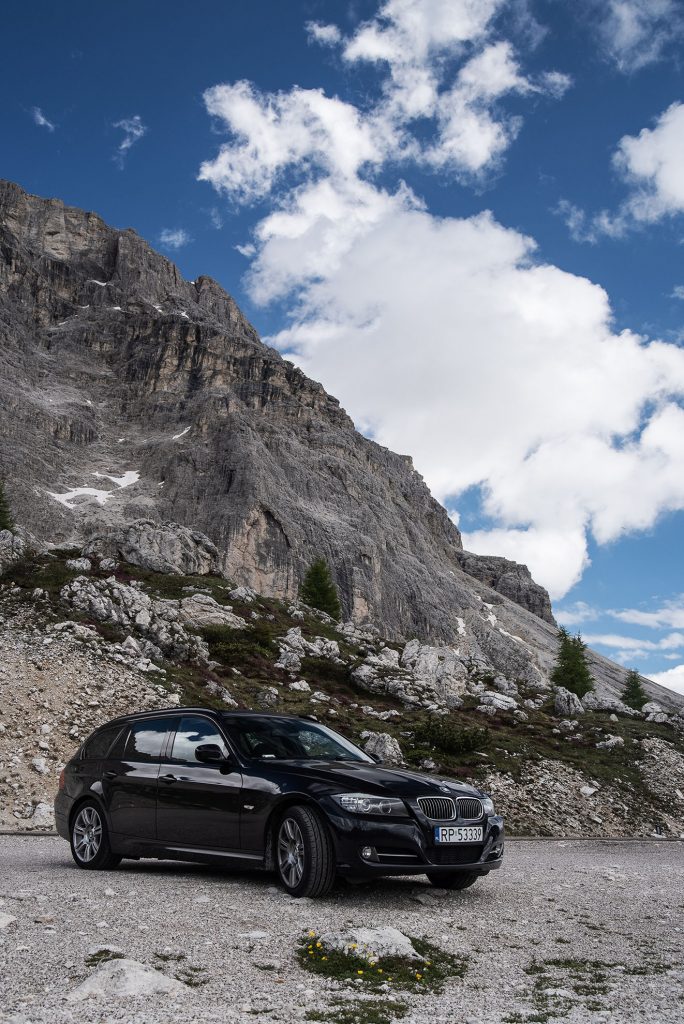 BMW E91 na Passo Valparola we Włoszech