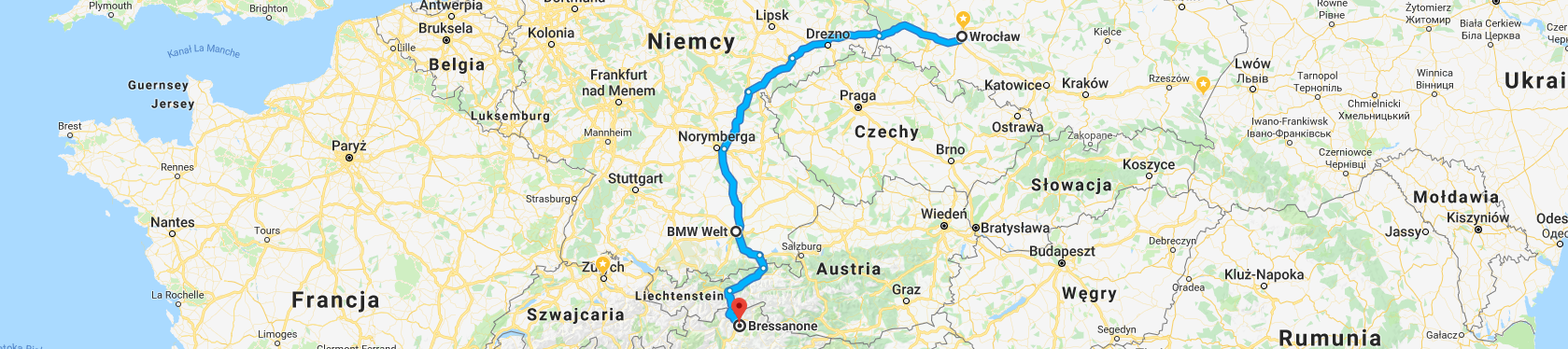 Trasa do Bressanone przez Monachium i BMW Welt