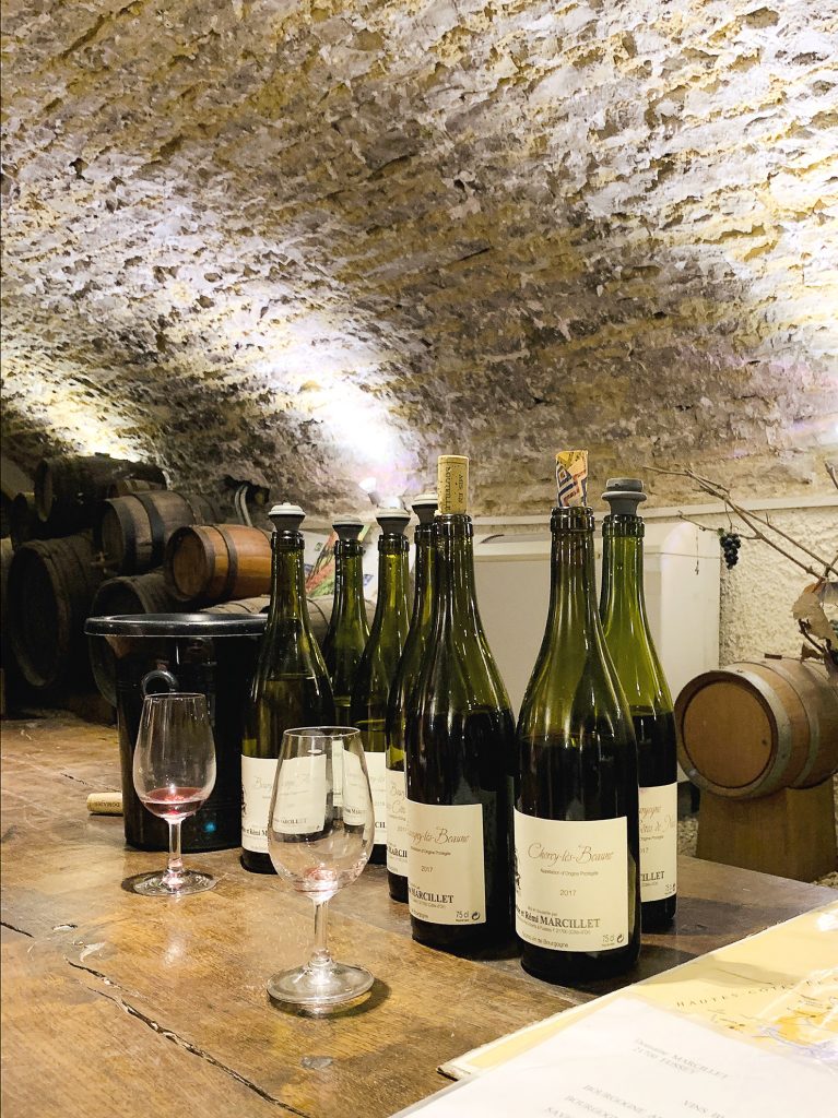 Wino w winnicy Domaine Marcillet