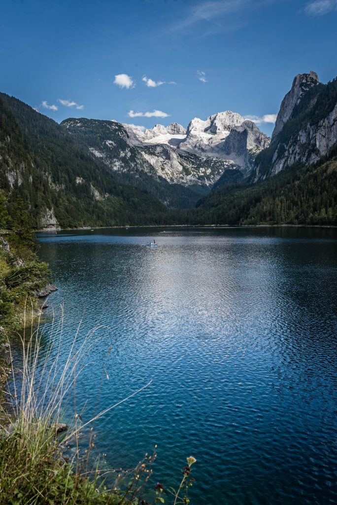 Jezioro Vorderer Gosausee i lodowiec Dachstein