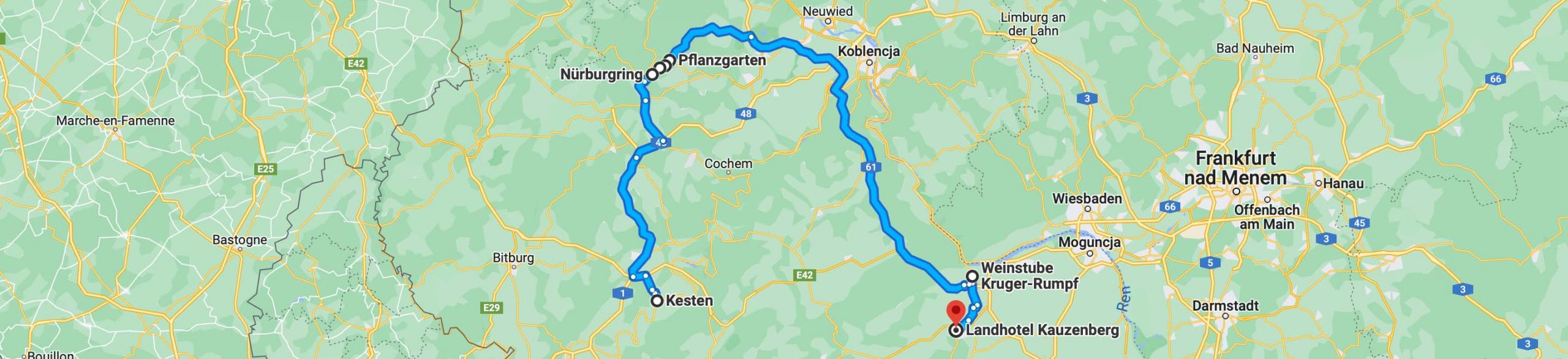 Trasa z Mozeli do Nahe z przystankiem w Nürburgring