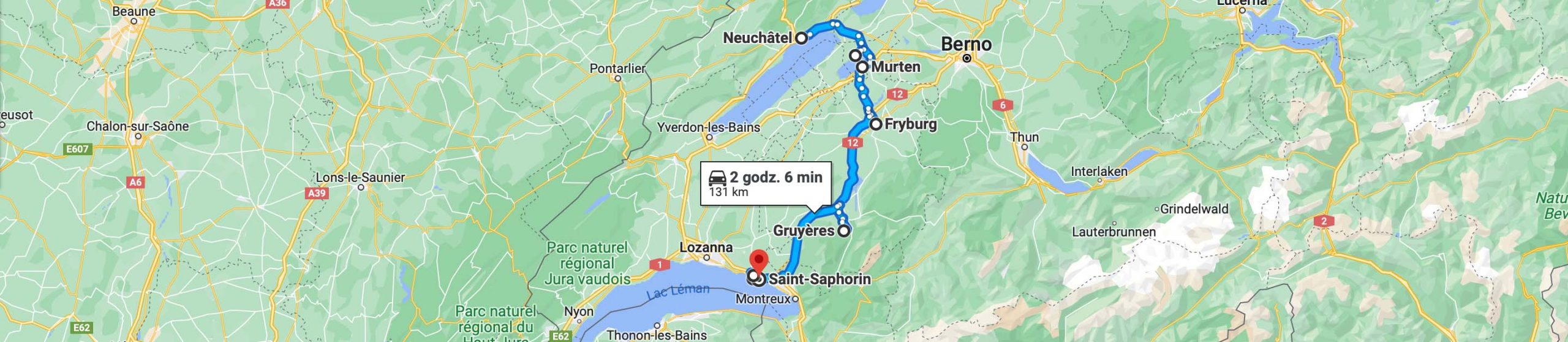 Trasa: Neuchâtel - Chexbres (Lavaux)